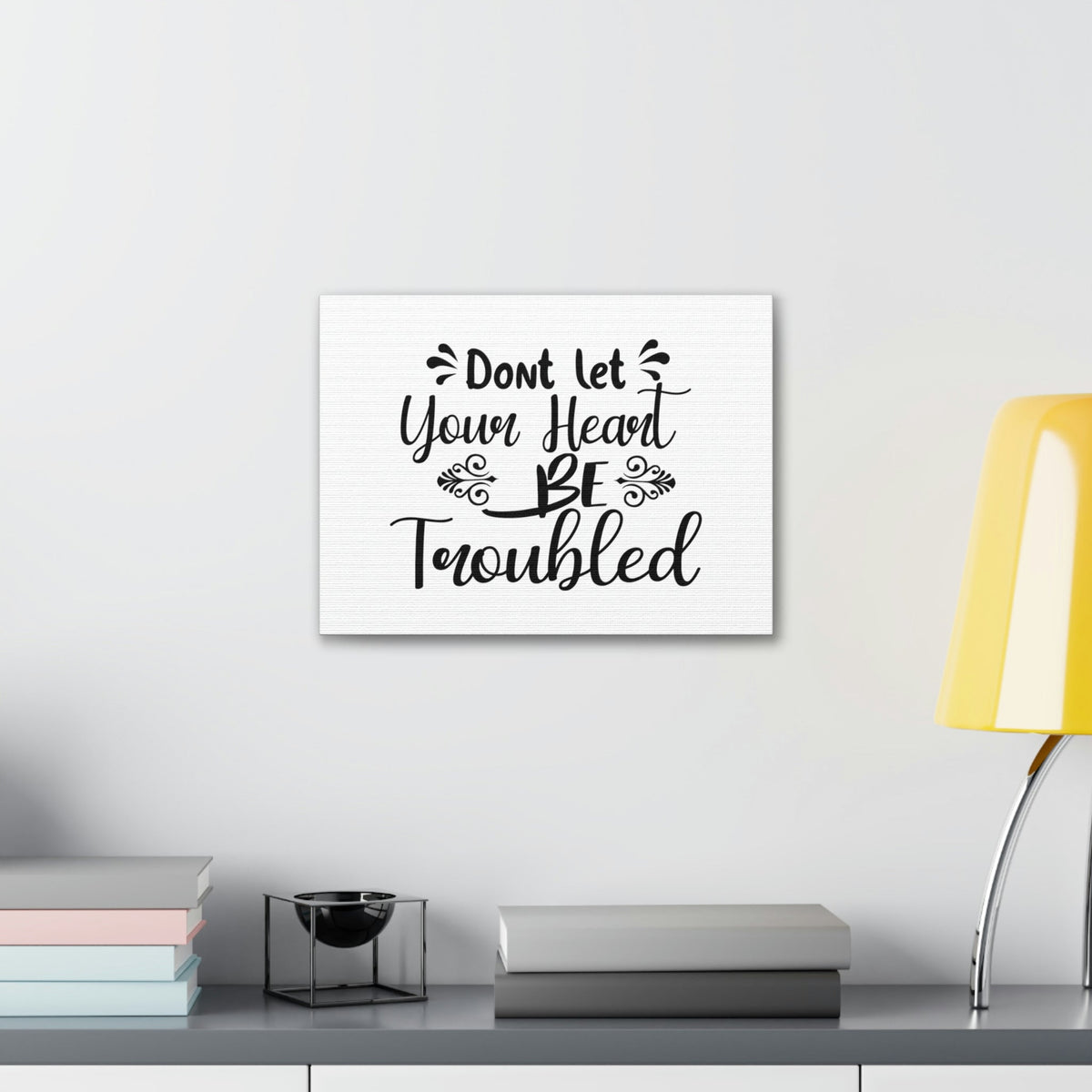 Scripture Walls Don't Let Your Head Be Troubled John 14:1 Christian Wall Art Bible Verse Print Ready to Hang Unframed-Express Your Love Gifts