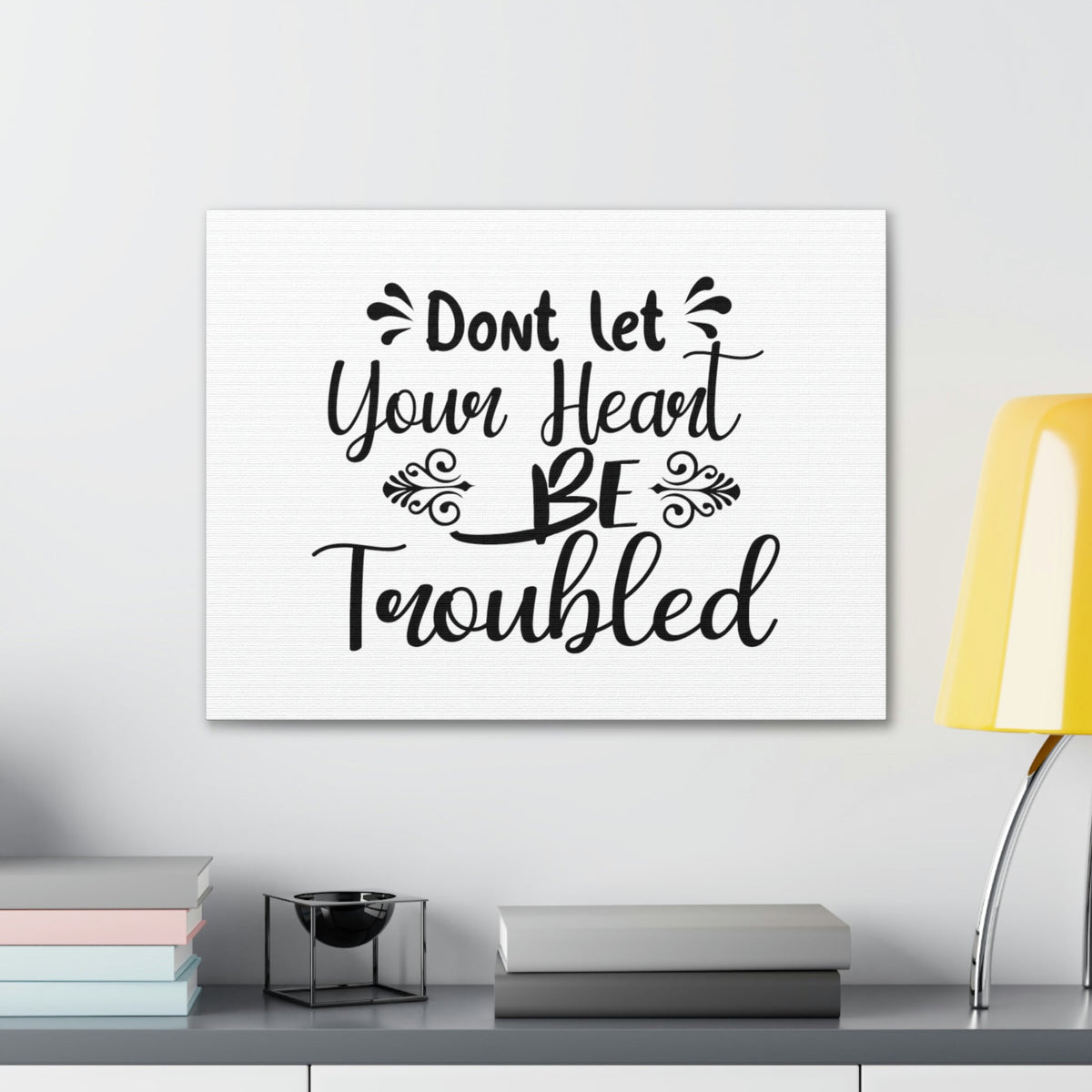 Scripture Walls Don't Let Your Head Be Troubled John 14:1 Christian Wall Art Bible Verse Print Ready to Hang Unframed-Express Your Love Gifts