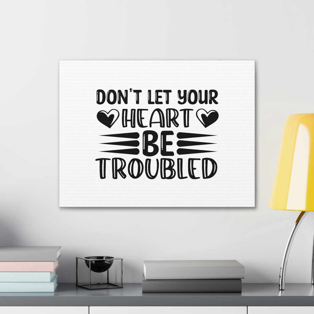 Scripture Walls Don't Let Your Heart Be Troubled John 14:1 Christian Wall Art Bible Verse Print Ready to Hang Unframed-Express Your Love Gifts