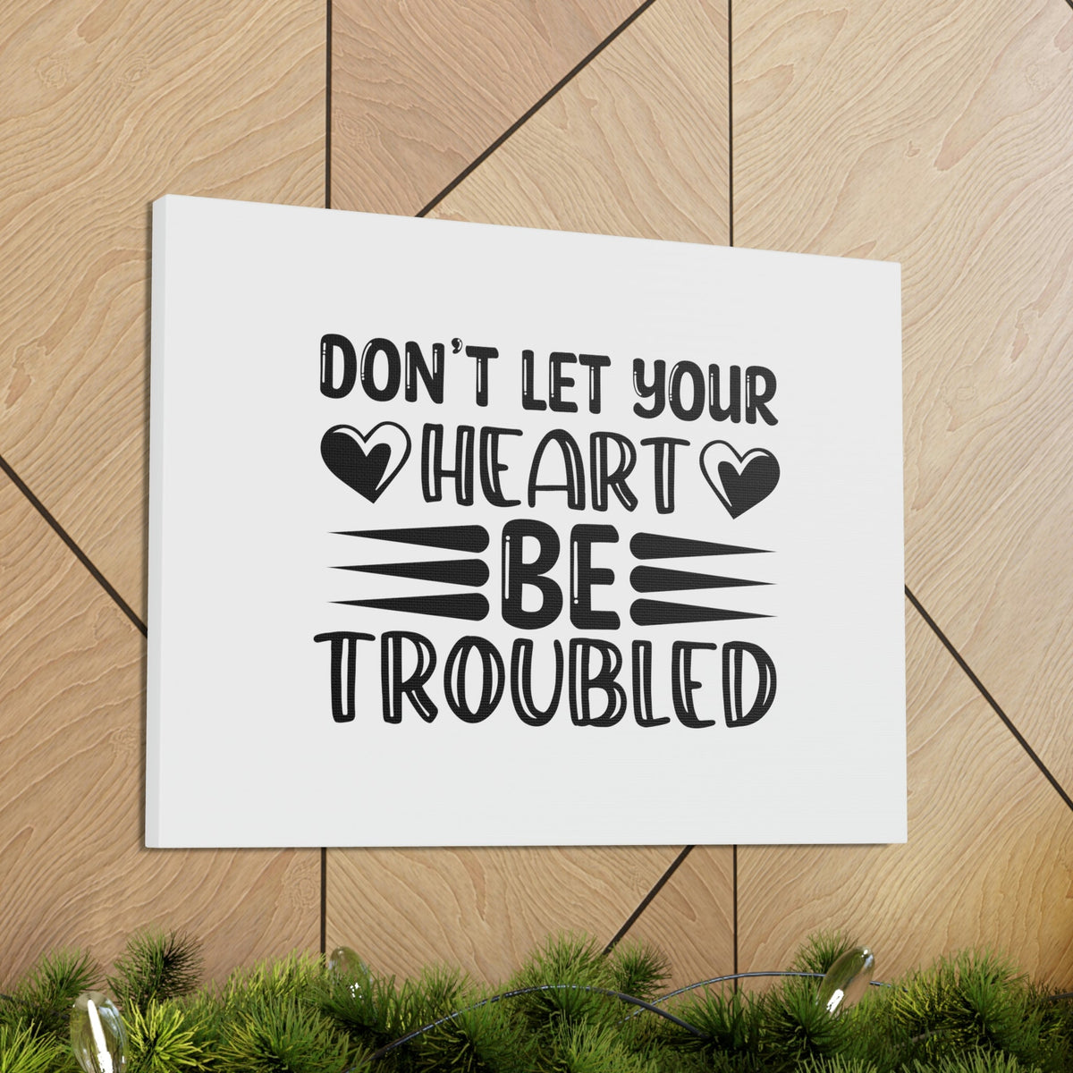 Scripture Walls Don't Let Your Heart Be Troubled John 14:1 Christian Wall Art Bible Verse Print Ready to Hang Unframed-Express Your Love Gifts
