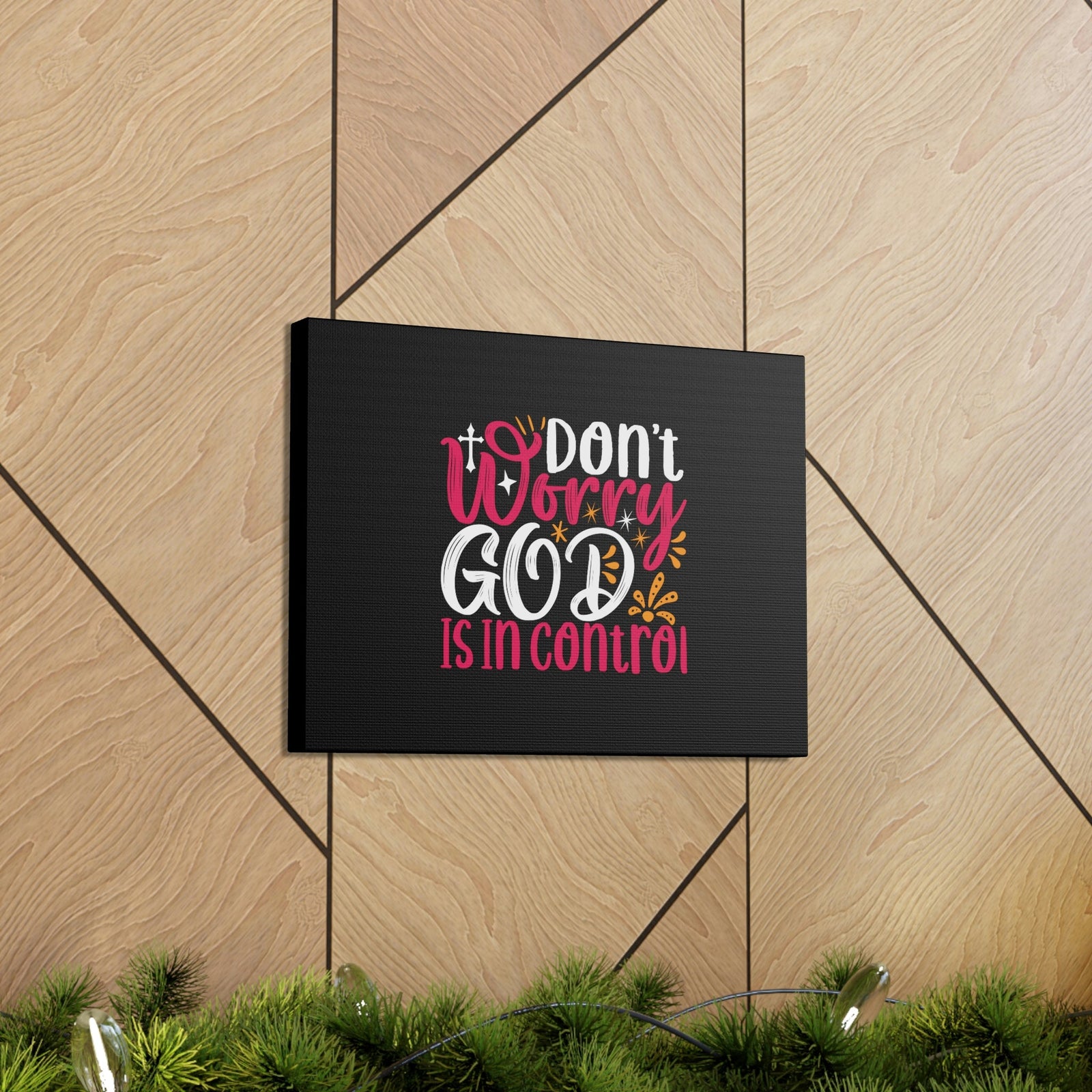 Scripture Walls Don't Worry God Is In Control Proverbs 19:21 Christian Wall Art Bible Verse Print Ready to Hang Unframed-Express Your Love Gifts