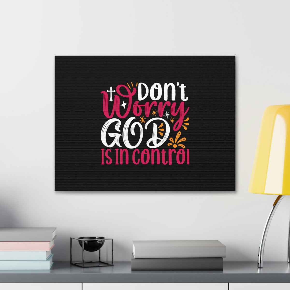 Scripture Walls Don't Worry God Is In Control Proverbs 19:21 Christian Wall Art Bible Verse Print Ready to Hang Unframed-Express Your Love Gifts