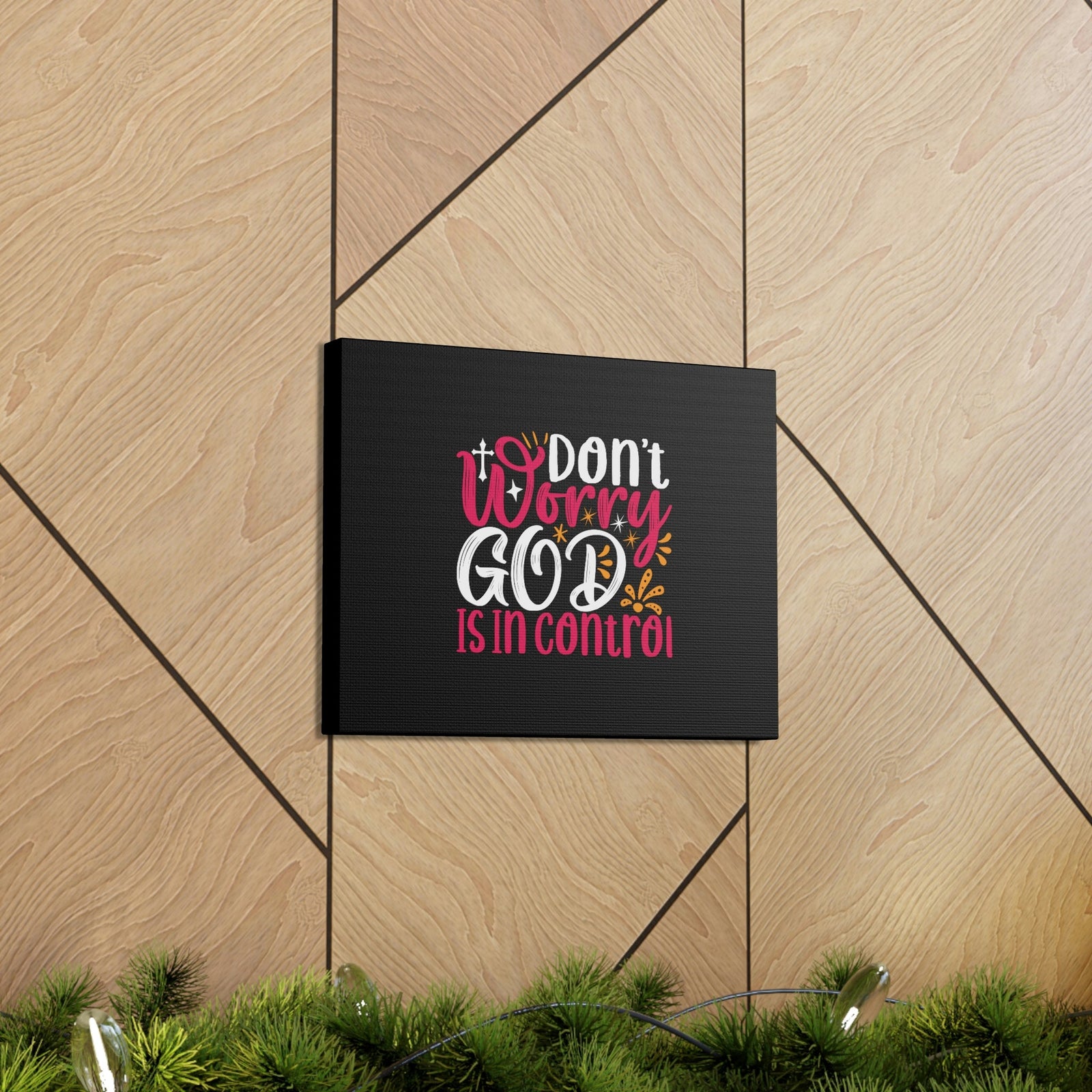 Scripture Walls Don't Worry God Is In Control Proverbs 19:21 Christian Wall Art Bible Verse Print Ready to Hang Unframed-Express Your Love Gifts