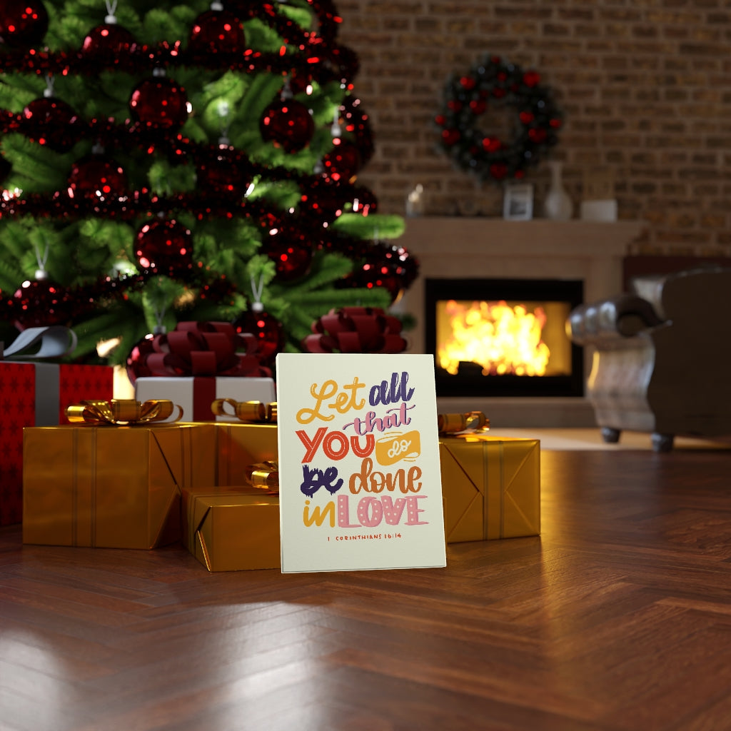 Scripture Walls Done In Love 1 Corinthians 16:14 Bible Verse Canvas Christian Wall Art Ready to Hang Unframed-Express Your Love Gifts