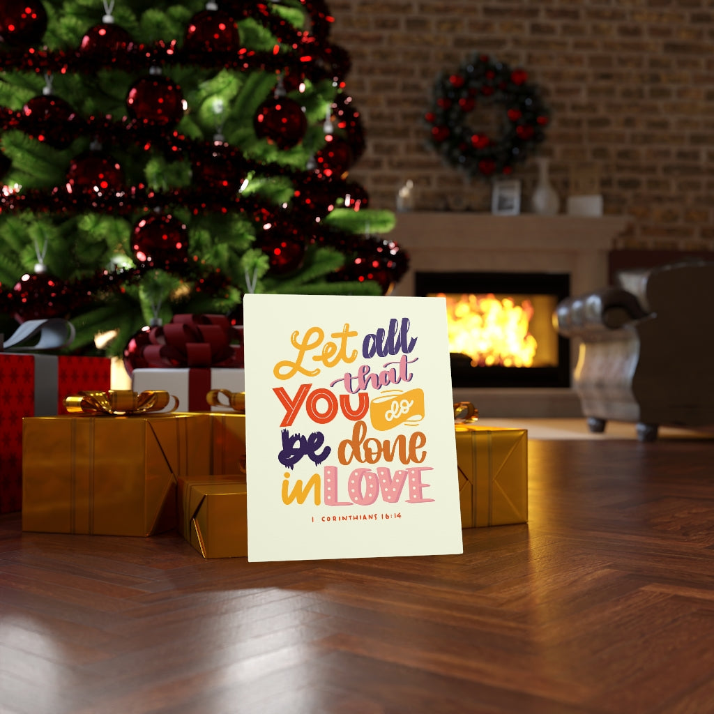 Scripture Walls Done In Love 1 Corinthians 16:14 Bible Verse Canvas Christian Wall Art Ready to Hang Unframed-Express Your Love Gifts