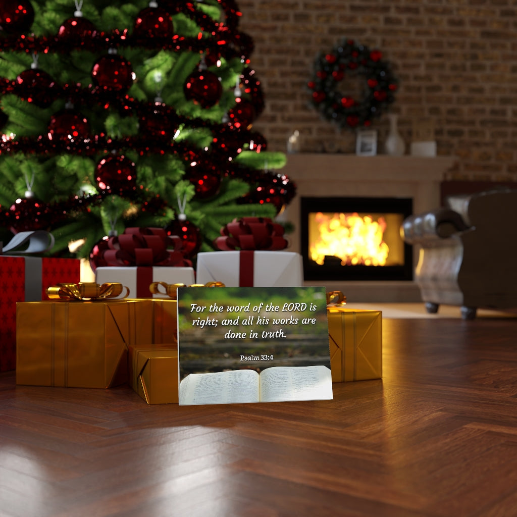 Scripture Walls Done In Truth Psalms 33:4 Bible Verse Canvas Christian Wall Art Ready to Hang Unframed-Express Your Love Gifts