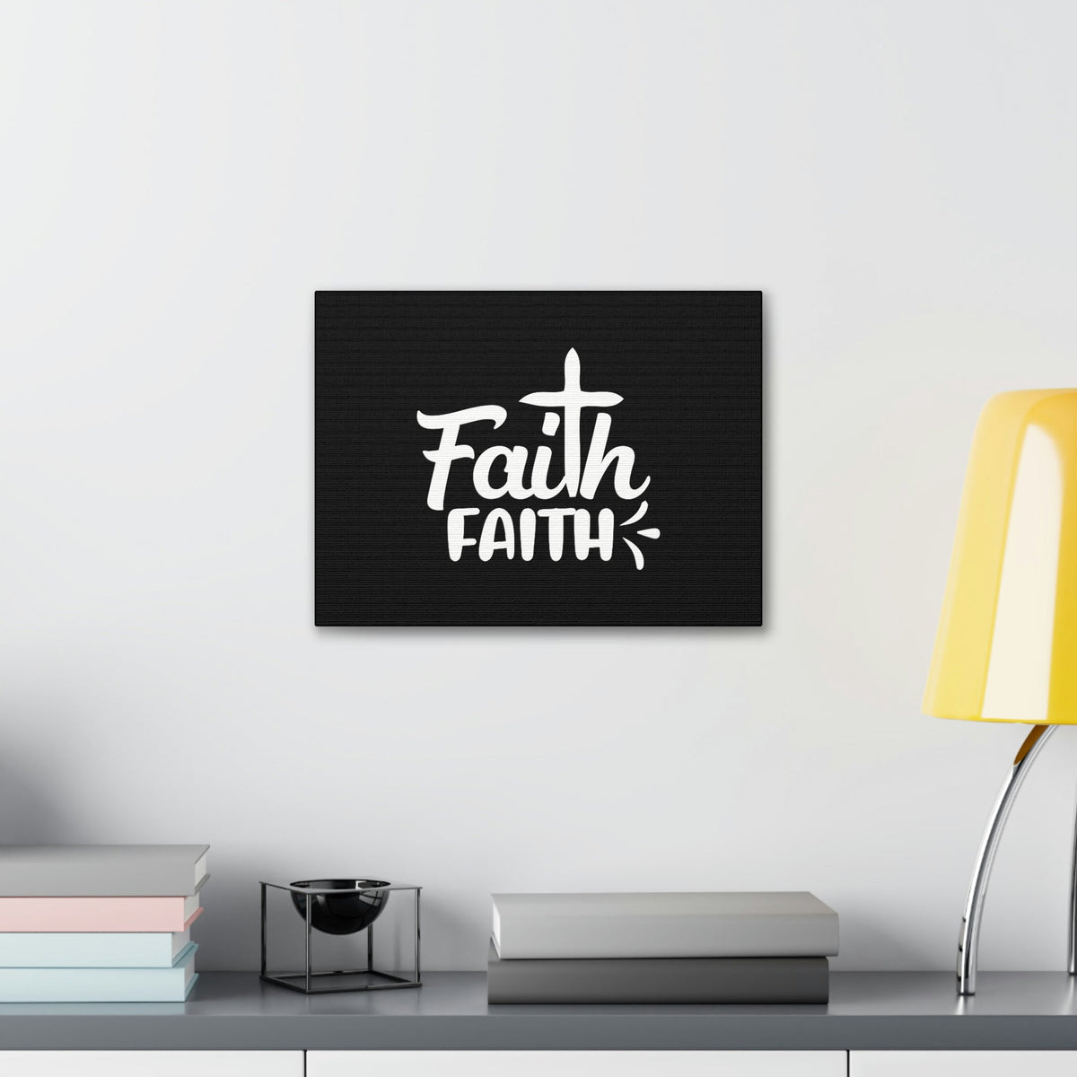 Scripture Walls Double Faith Romans 10:17 Cross Christian Wall Art Bible Verse Print Ready to Hang Unframed-Express Your Love Gifts