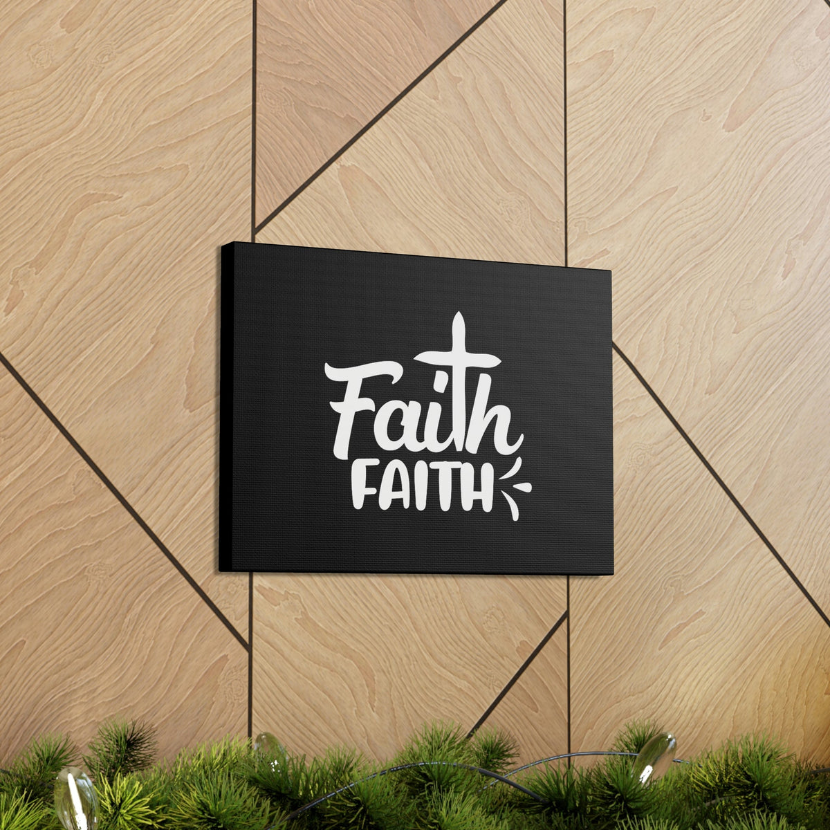 Scripture Walls Double Faith Romans 10:17 Cross Christian Wall Art Bible Verse Print Ready to Hang Unframed-Express Your Love Gifts