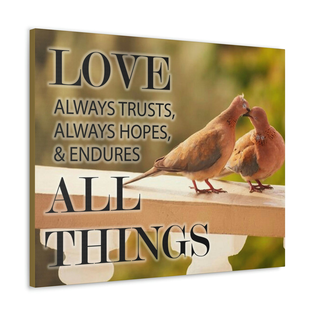 Scripture Walls Doves 1 Corinthians 13:4‭ Bible Verse Canvas Christian Wall Art Ready to Hang Unframed-Express Your Love Gifts
