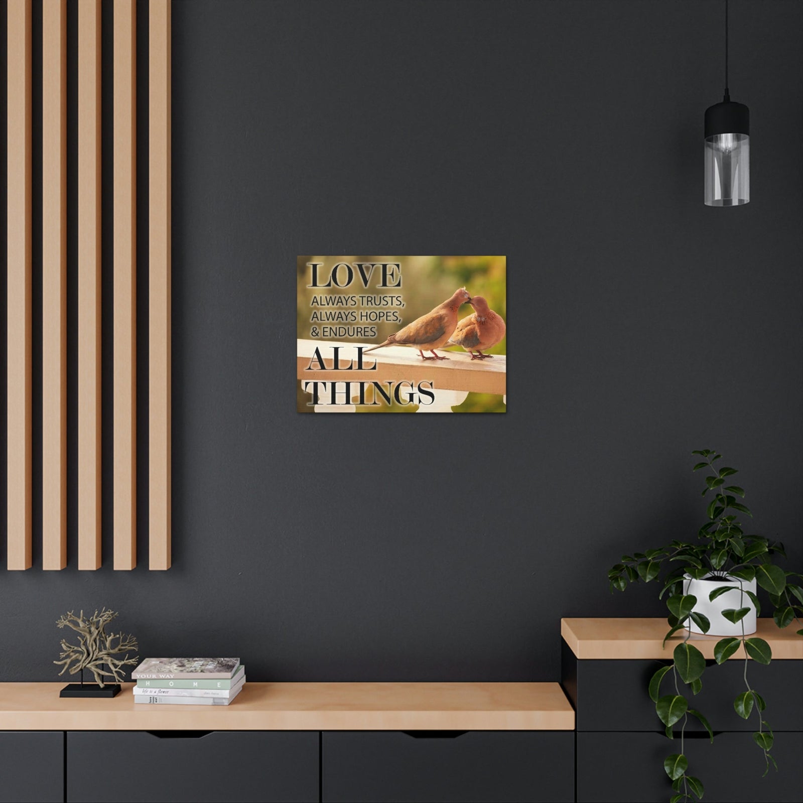 Scripture Walls Doves 1 Corinthians 13:4‭ Bible Verse Canvas Christian Wall Art Ready to Hang Unframed-Express Your Love Gifts