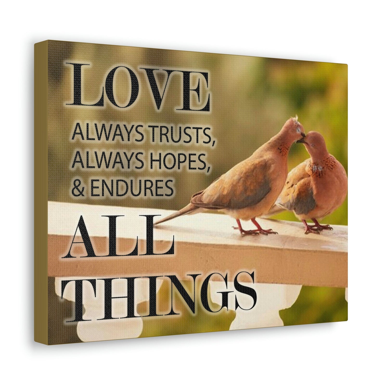Scripture Walls Doves 1 Corinthians 13:4‭ Bible Verse Canvas Christian Wall Art Ready to Hang Unframed-Express Your Love Gifts