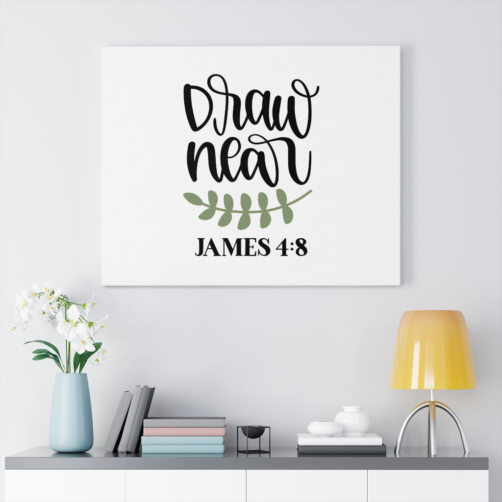 Scripture Walls Draw Near James 4:8 Bible Verse Canvas Christian Wall Art Ready to Hang Unframed-Express Your Love Gifts