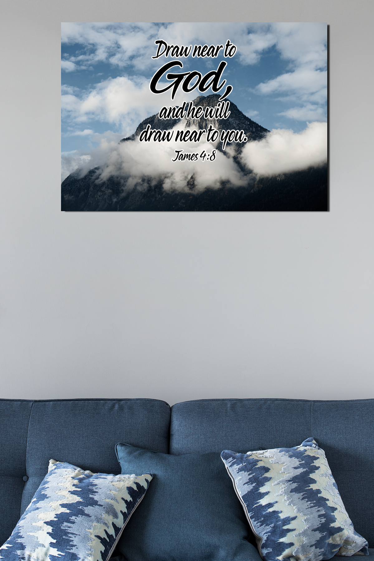 Scripture Walls Draw Near to God James 4:8 Bible Verse Canvas Christian Wall Art Ready to Hang Unframed-Express Your Love Gifts