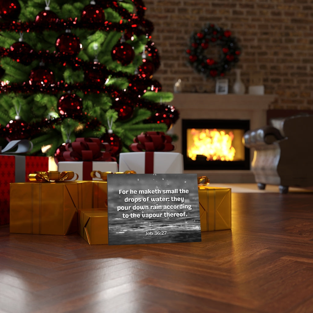 Scripture Walls Drops Of Water Job 36:27 Bible Verse Canvas Christian Wall Art Ready to Hang Unframed-Express Your Love Gifts