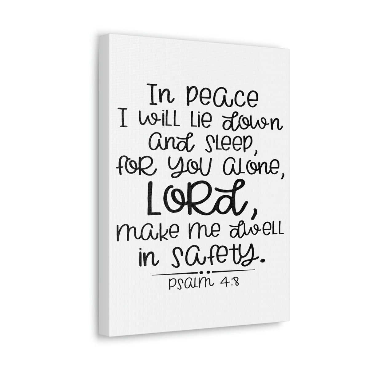 Scripture Walls Dwell In Safety Psalm 4:8 Christian Wall Art Print Ready to Hang Unframed-Express Your Love Gifts