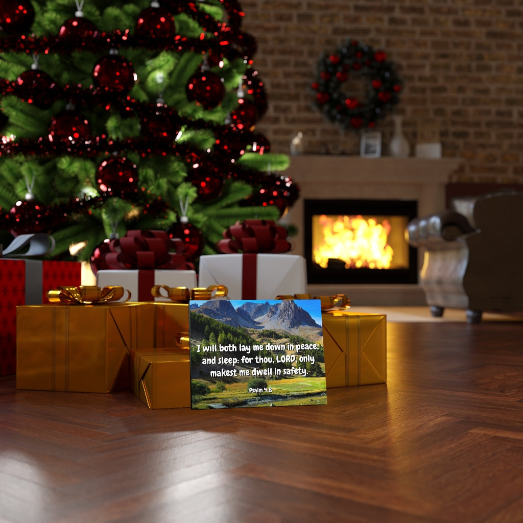 Scripture Walls Dwell In Safety Psalms 4:8 Bible Verse Canvas Christian Wall Art Ready to Hang Unframed-Express Your Love Gifts