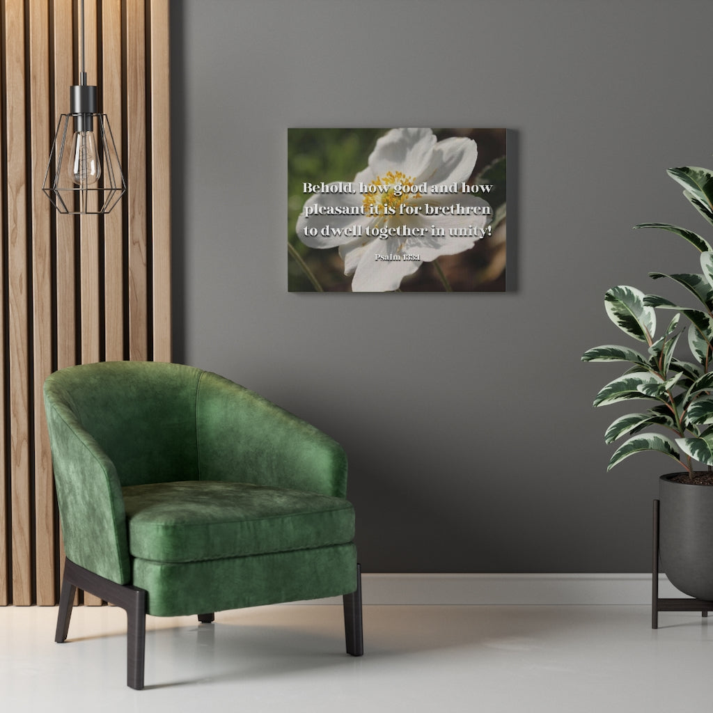 Scripture Walls Dwell Together In Unity Psalm 13:31 Bible Verse Canvas Christian Wall Art Ready to Hang Unframed-Express Your Love Gifts
