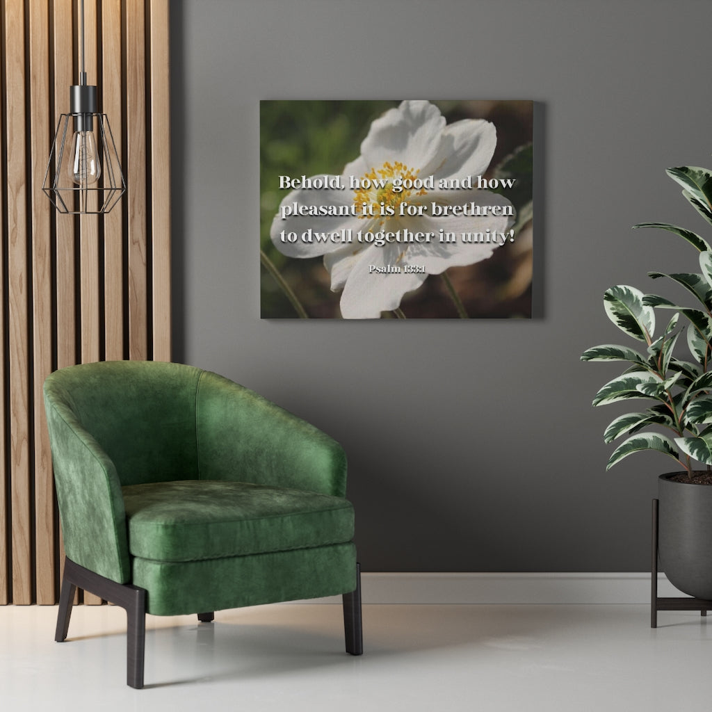 Scripture Walls Dwell Together In Unity Psalm 13:31 Bible Verse Canvas Christian Wall Art Ready to Hang Unframed-Express Your Love Gifts