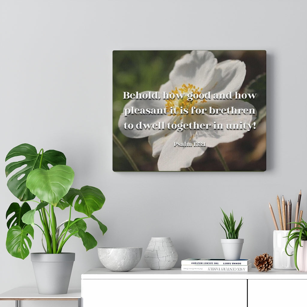 Scripture Walls Dwell Together In Unity Psalm 13:31 Bible Verse Canvas Christian Wall Art Ready to Hang Unframed-Express Your Love Gifts
