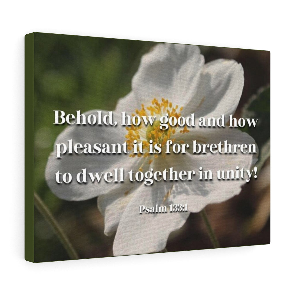 Scripture Walls Dwell Together In Unity Psalm 13:31 Bible Verse Canvas Christian Wall Art Ready to Hang Unframed-Express Your Love Gifts