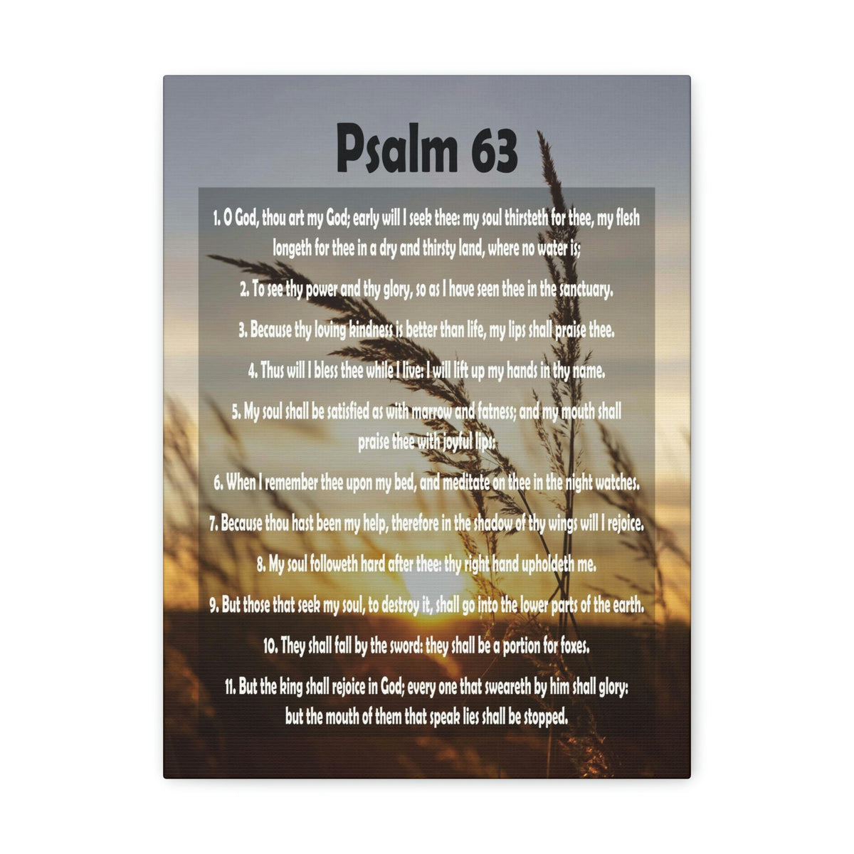 Scripture Walls Earnestly Seeking My Lord Psalm 63:4 Christian Wall Art Bible Verse Print Ready to Hang Unframed-Express Your Love Gifts