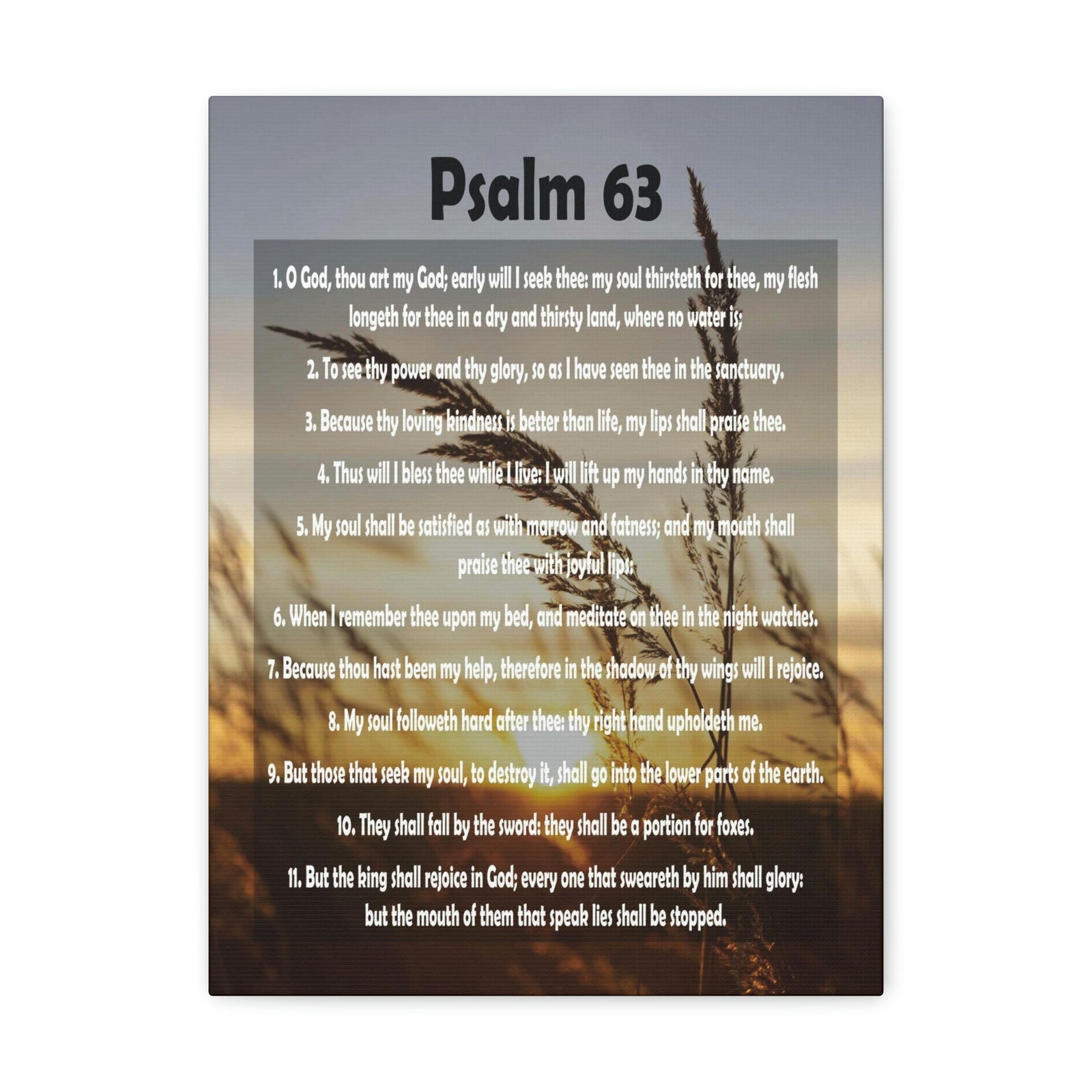Scripture Walls Earnestly Seeking My Lord Psalm 63:4 Christian Wall Art Bible Verse Print Ready to Hang Unframed-Express Your Love Gifts