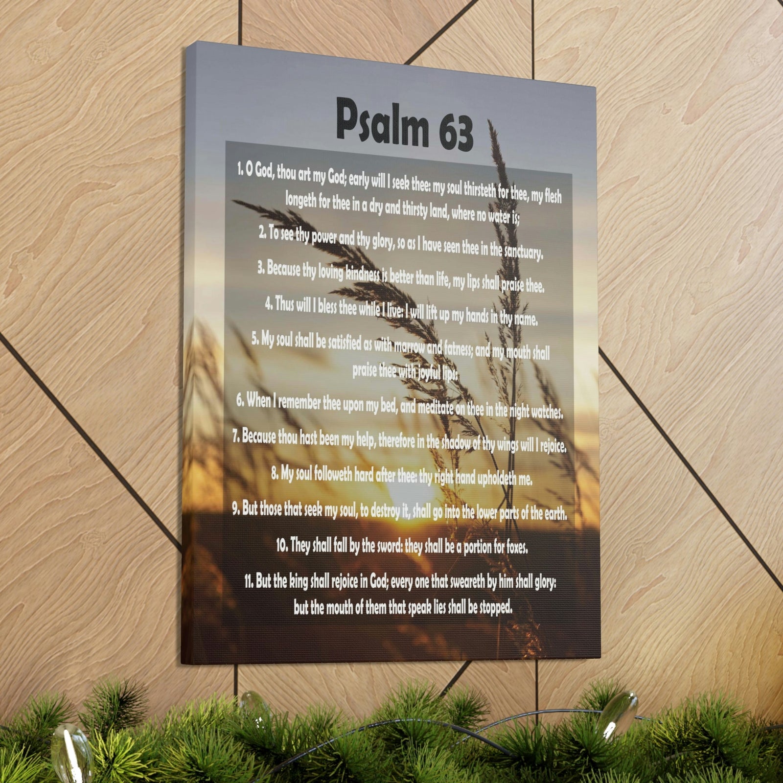 Scripture Walls Earnestly Seeking My Lord Psalm 63:4 Christian Wall Art Bible Verse Print Ready to Hang Unframed-Express Your Love Gifts