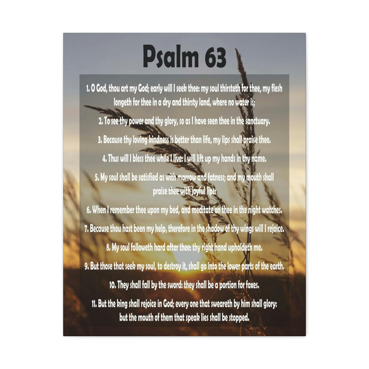 Scripture Walls Earnestly Seeking My Lord Psalm 63:4 Christian Wall Art Bible Verse Print Ready to Hang Unframed-Express Your Love Gifts