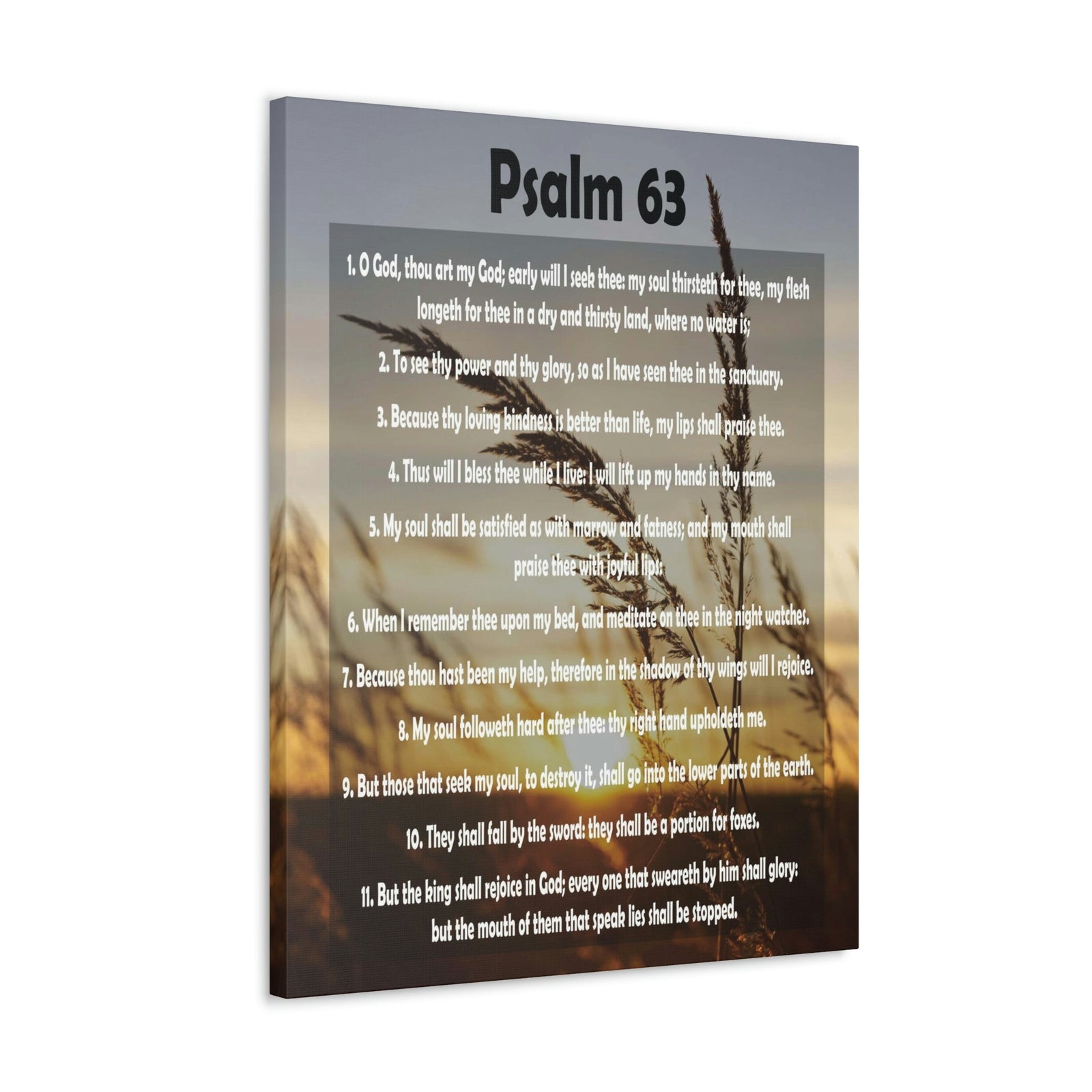 Scripture Walls Earnestly Seeking My Lord Psalm 63:4 Christian Wall Art Bible Verse Print Ready to Hang Unframed-Express Your Love Gifts