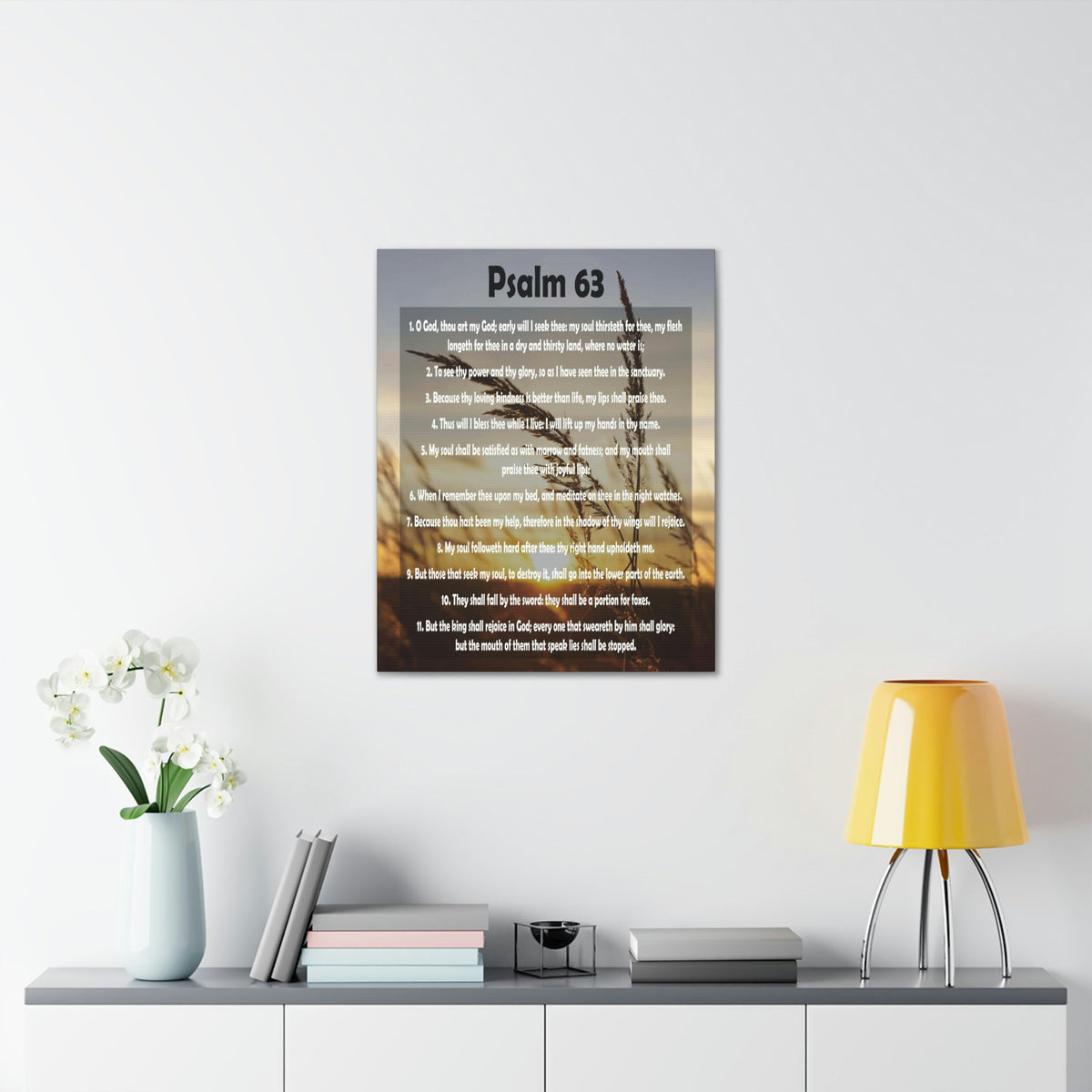 Scripture Walls Earnestly Seeking My Lord Psalm 63:4 Christian Wall Art Bible Verse Print Ready to Hang Unframed-Express Your Love Gifts
