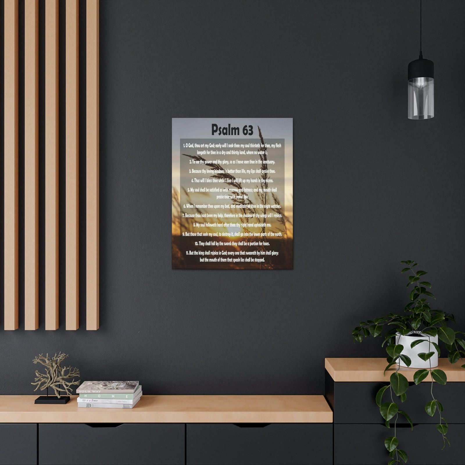 Scripture Walls Earnestly Seeking My Lord Psalm 63:4 Christian Wall Art Bible Verse Print Ready to Hang Unframed-Express Your Love Gifts