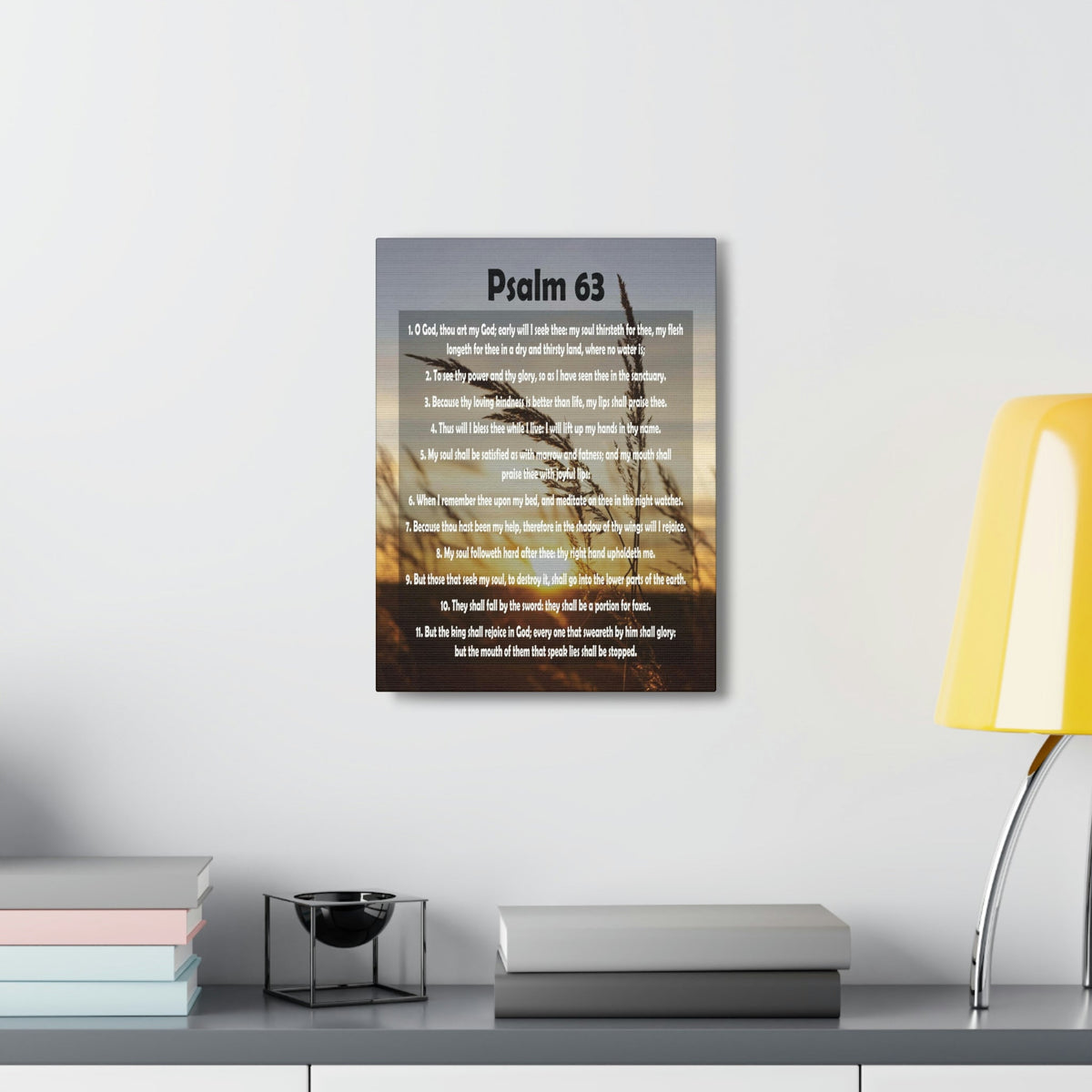 Scripture Walls Earnestly Seeking My Lord Psalm 63:4 Christian Wall Art Bible Verse Print Ready to Hang Unframed-Express Your Love Gifts