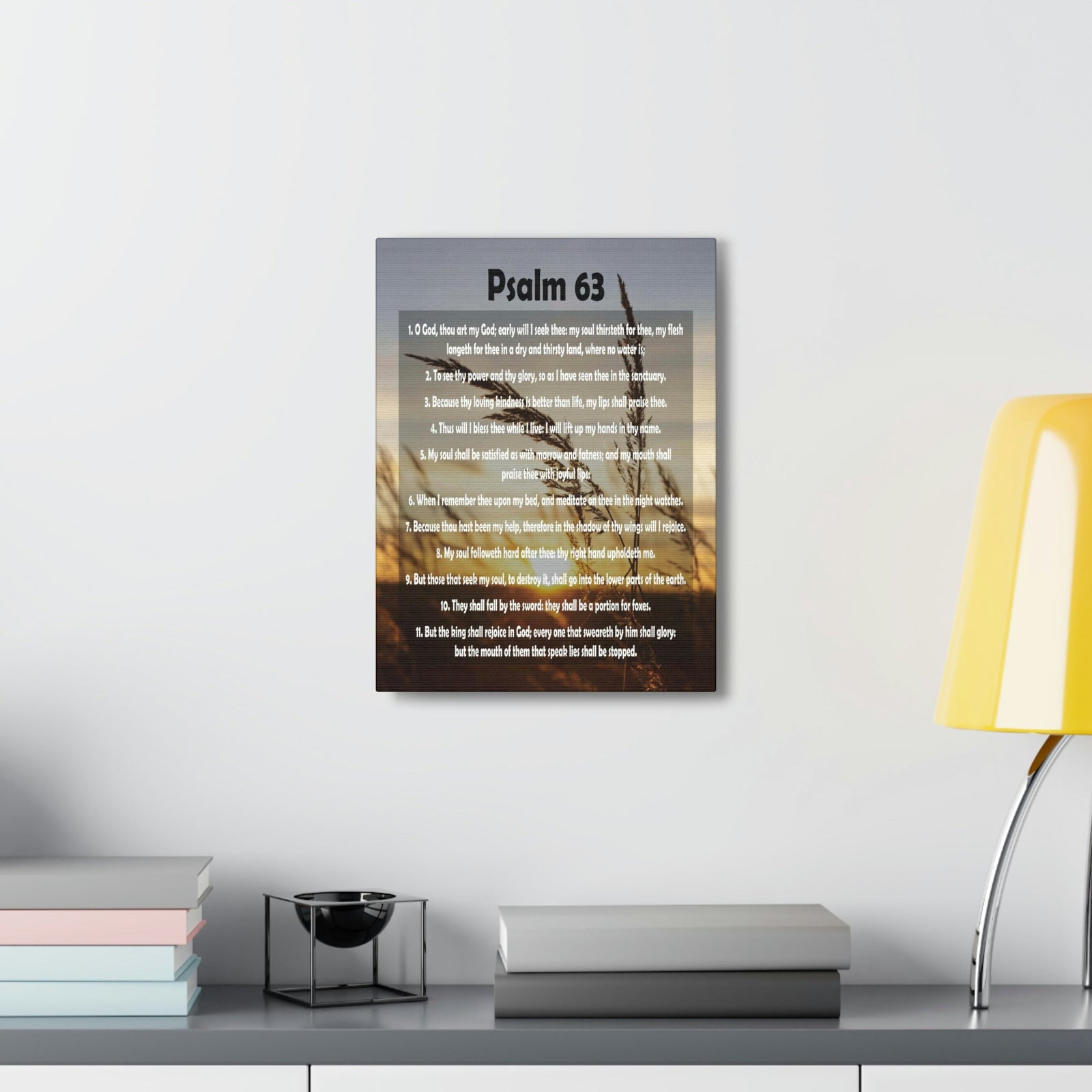 Scripture Walls Earnestly Seeking My Lord Psalm 63:4 Christian Wall Art Bible Verse Print Ready to Hang Unframed-Express Your Love Gifts