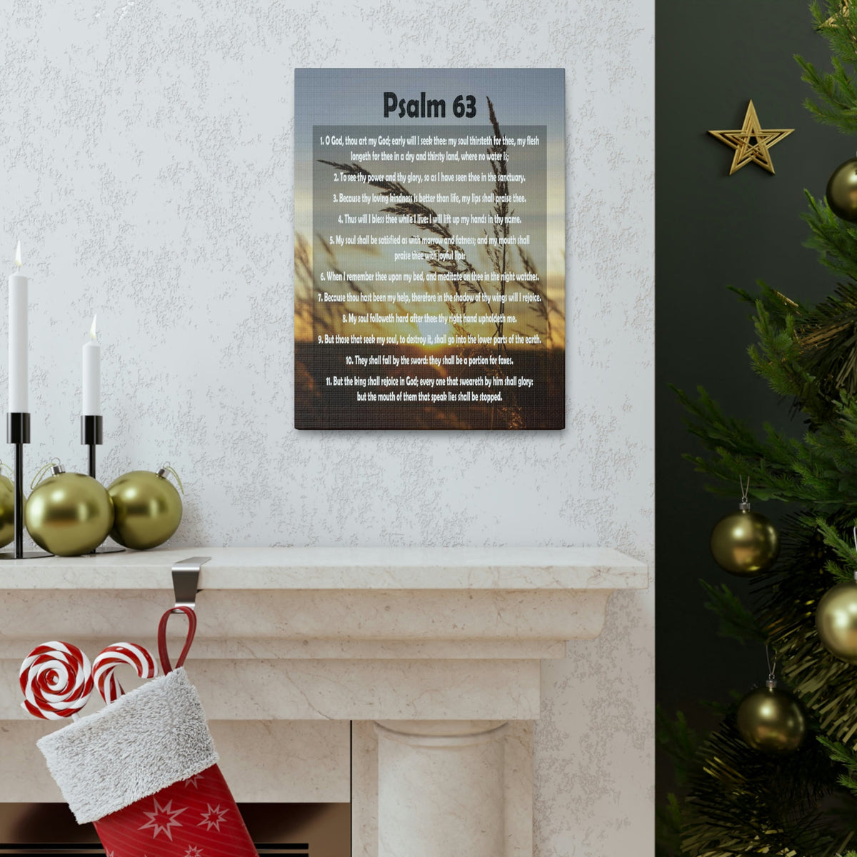 Scripture Walls Earnestly Seeking My Lord Psalm 63:4 Christian Wall Art Bible Verse Print Ready to Hang Unframed-Express Your Love Gifts