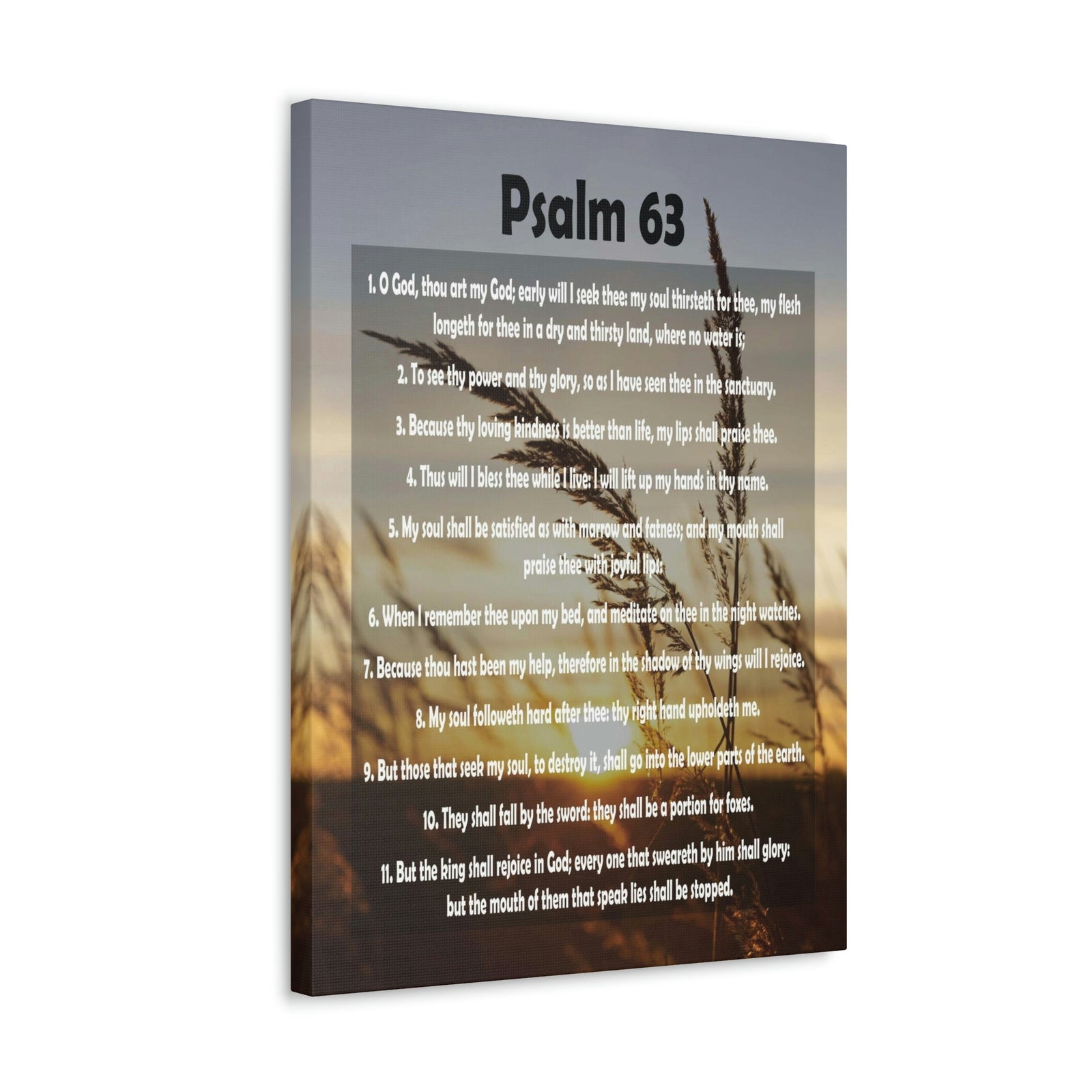 Scripture Walls Earnestly Seeking My Lord Psalm 63:4 Christian Wall Art Bible Verse Print Ready to Hang Unframed-Express Your Love Gifts