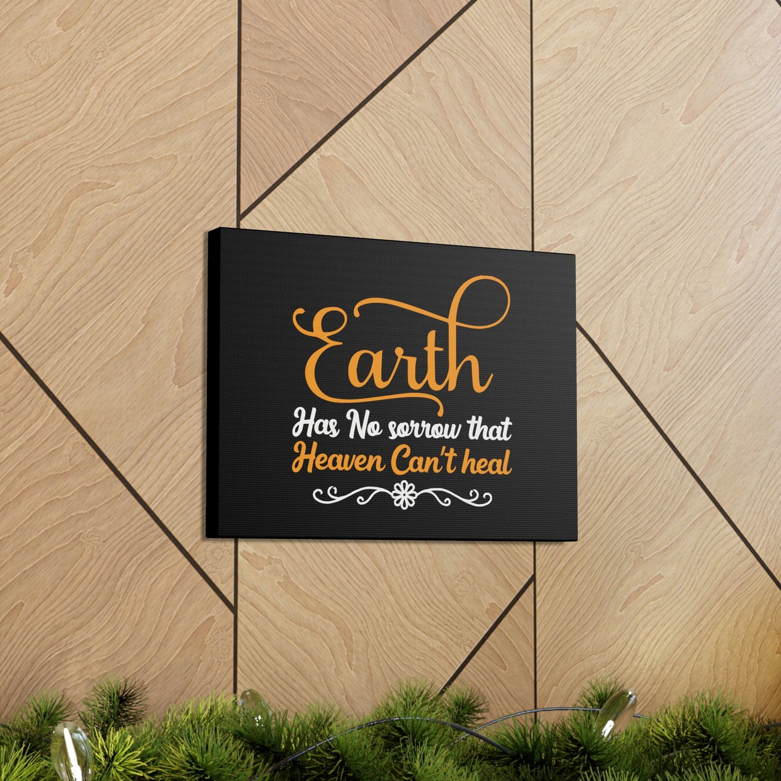 Scripture Walls Earth Has No Sorrow Isaiah 35:10 Orange Christian Wall Art Bible Verse Print Ready to Hang Unframed-Express Your Love Gifts