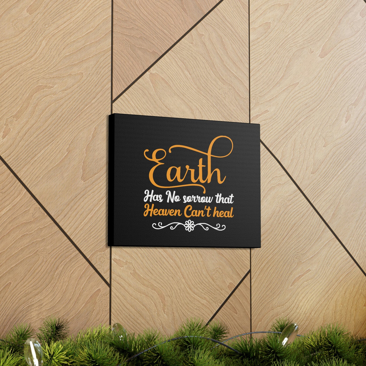 Scripture Walls Earth Has No Sorrow Isaiah 35:10 Orange Christian Wall Art Bible Verse Print Ready to Hang Unframed-Express Your Love Gifts