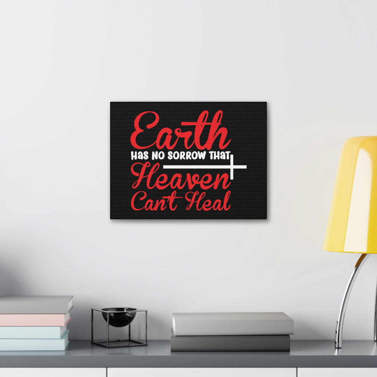 Scripture Walls Earth Has No Sorrows Isaiah 35:10 Red Christian Wall Art Bible Verse Print Ready to Hang Unframed-Express Your Love Gifts