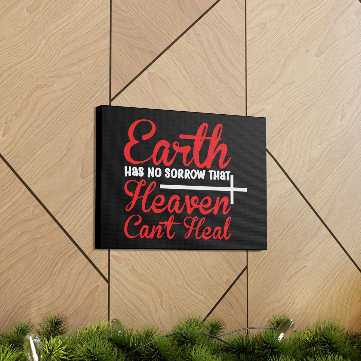 Scripture Walls Earth Has No Sorrows Isaiah 35:10 Red Christian Wall Art Bible Verse Print Ready to Hang Unframed-Express Your Love Gifts