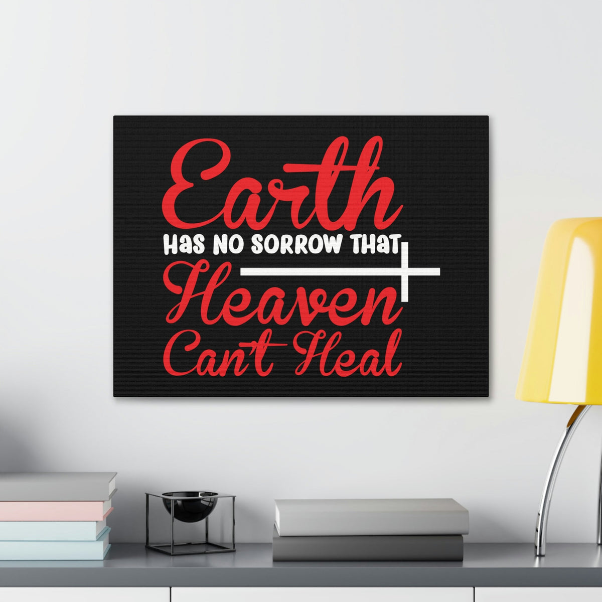 Scripture Walls Earth Has No Sorrows Isaiah 35:10 Red Christian Wall Art Bible Verse Print Ready to Hang Unframed-Express Your Love Gifts