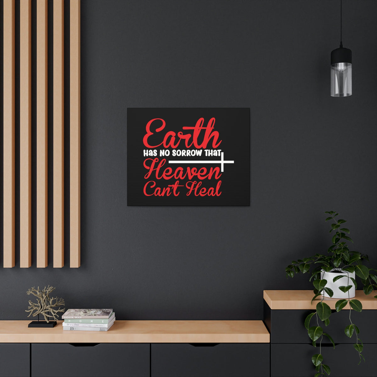 Scripture Walls Earth Has No Sorrows Isaiah 35:10 Red Christian Wall Art Bible Verse Print Ready to Hang Unframed-Express Your Love Gifts