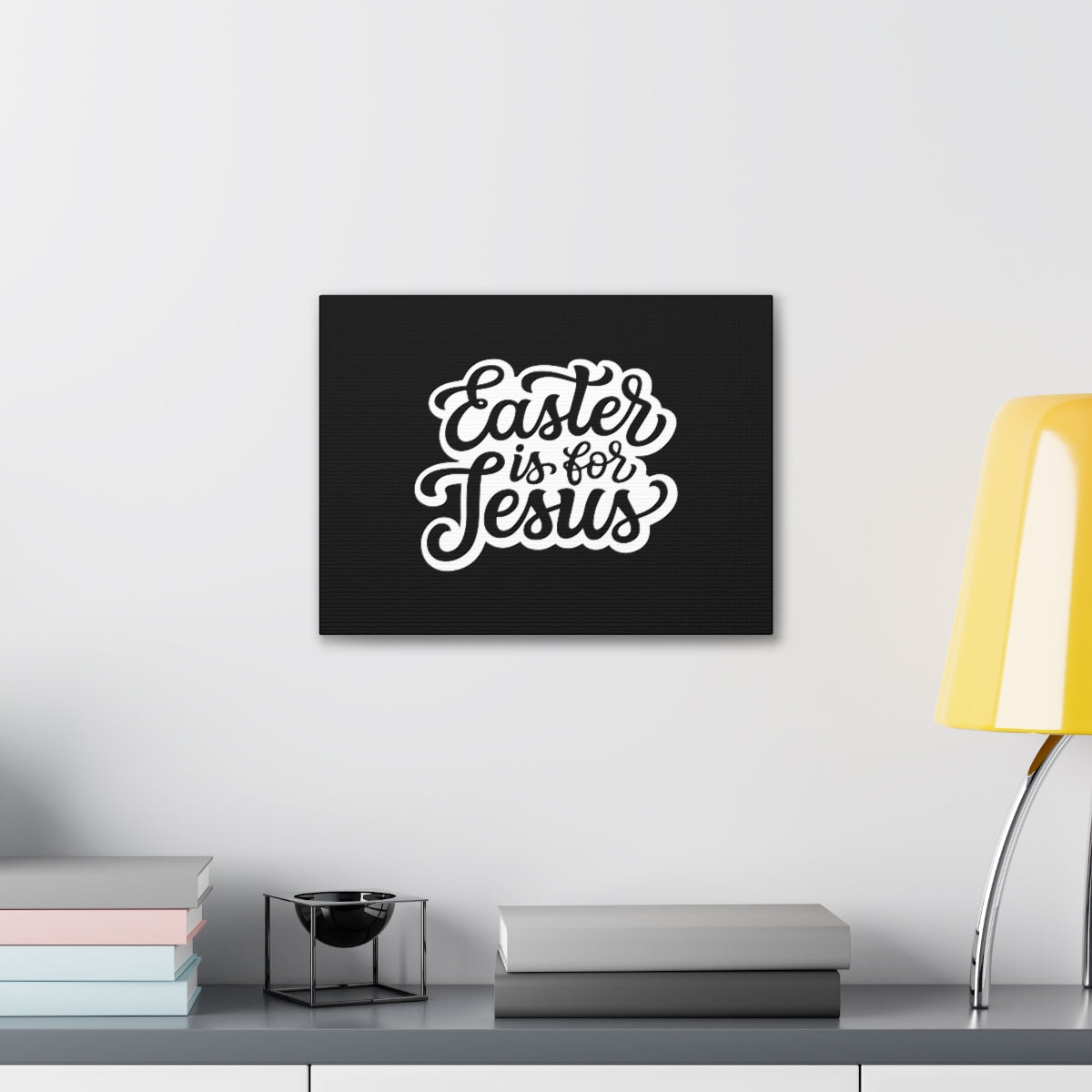 Scripture Walls Easter Is For Jesus 1 Peter 1:3 Black Christian Wall Art Bible Verse Print Ready to Hang Unframed-Express Your Love Gifts