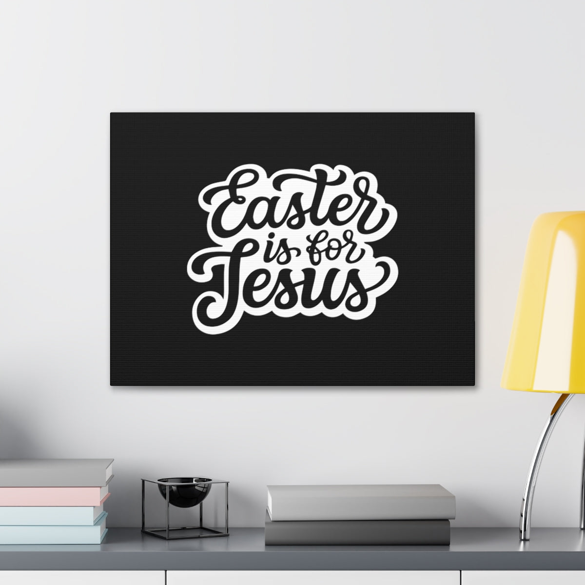 Scripture Walls Easter Is For Jesus 1 Peter 1:3 Black Christian Wall Art Bible Verse Print Ready to Hang Unframed-Express Your Love Gifts