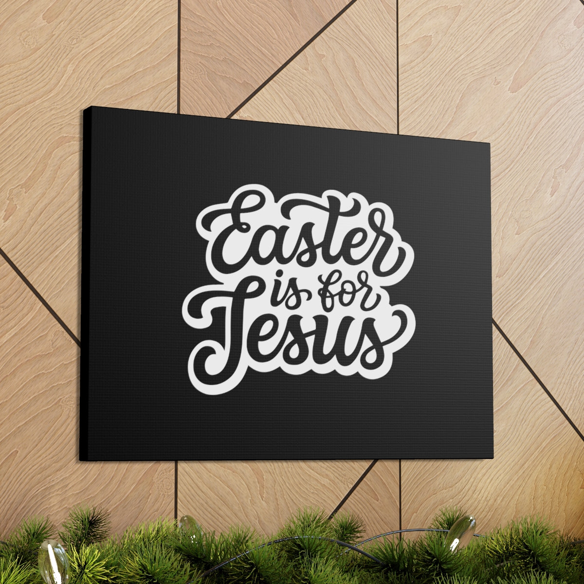 Scripture Walls Easter Is For Jesus 1 Peter 1:3 Black Christian Wall Art Bible Verse Print Ready to Hang Unframed-Express Your Love Gifts