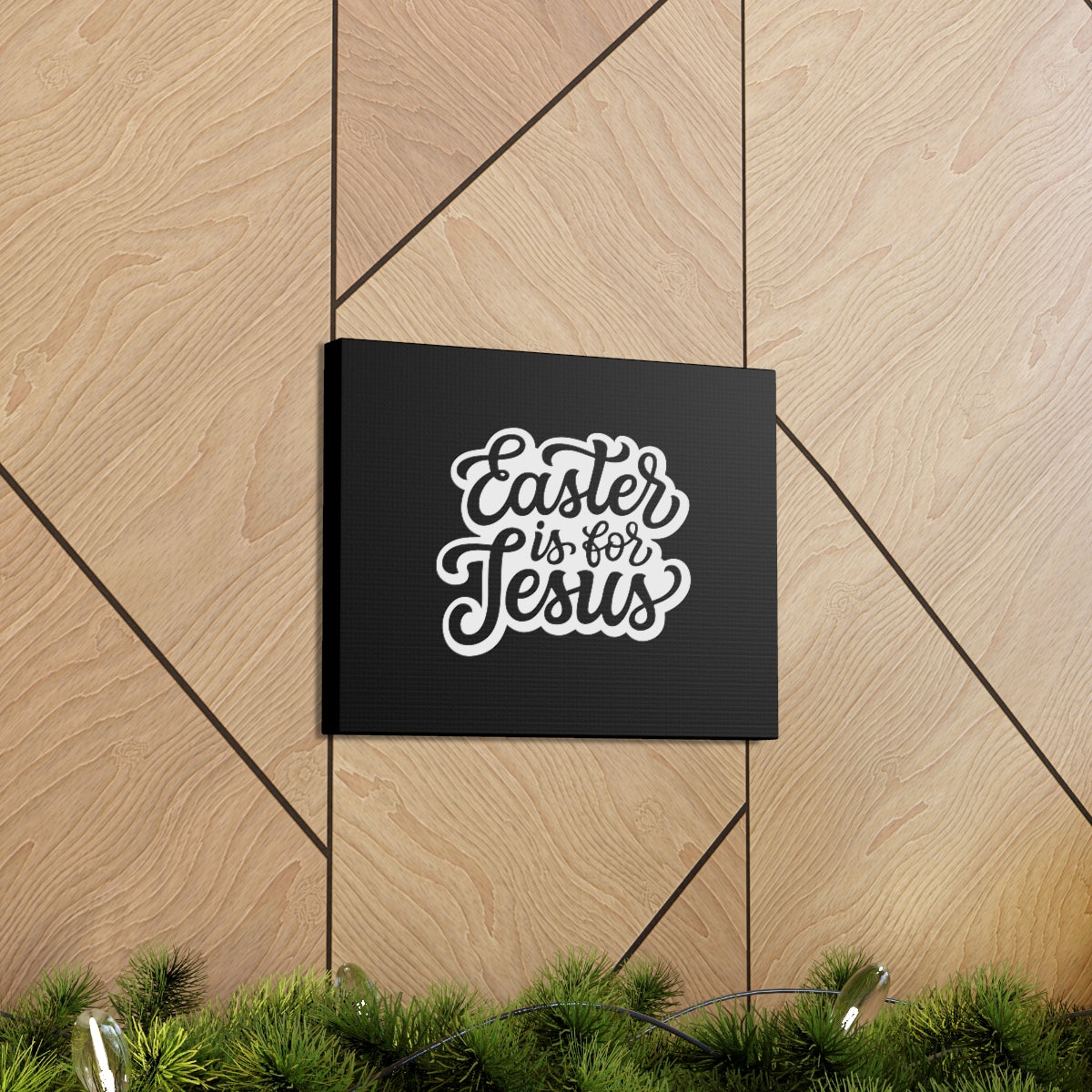 Scripture Walls Easter Is For Jesus 1 Peter 1:3 Black Christian Wall Art Bible Verse Print Ready to Hang Unframed-Express Your Love Gifts