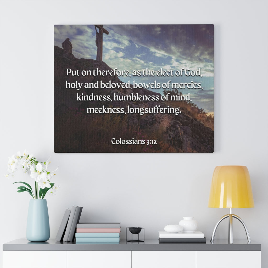 Scripture Walls Elect Of God Colossians 3:12 Bible Verse Canvas Christian Wall Art Ready to Hang Unframed-Express Your Love Gifts