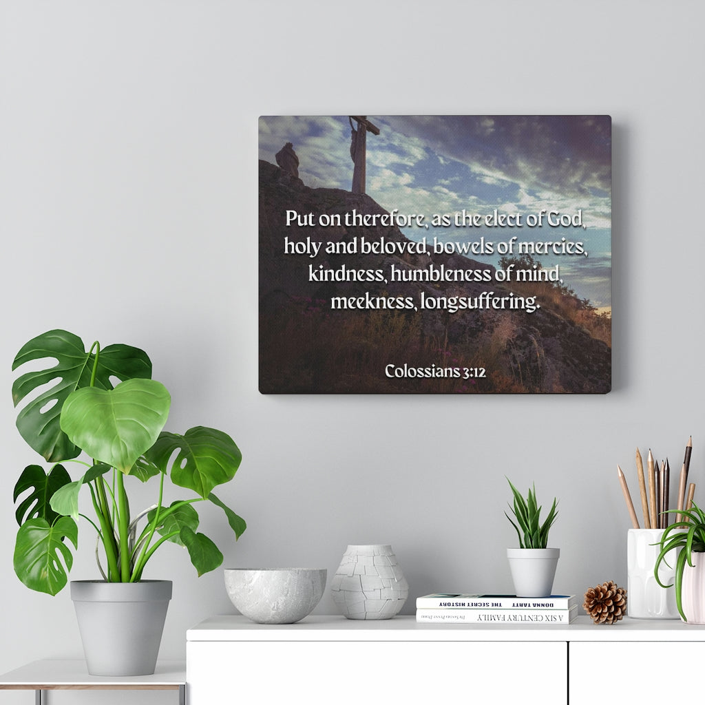 Scripture Walls Elect Of God Colossians 3:12 Bible Verse Canvas Christian Wall Art Ready to Hang Unframed-Express Your Love Gifts