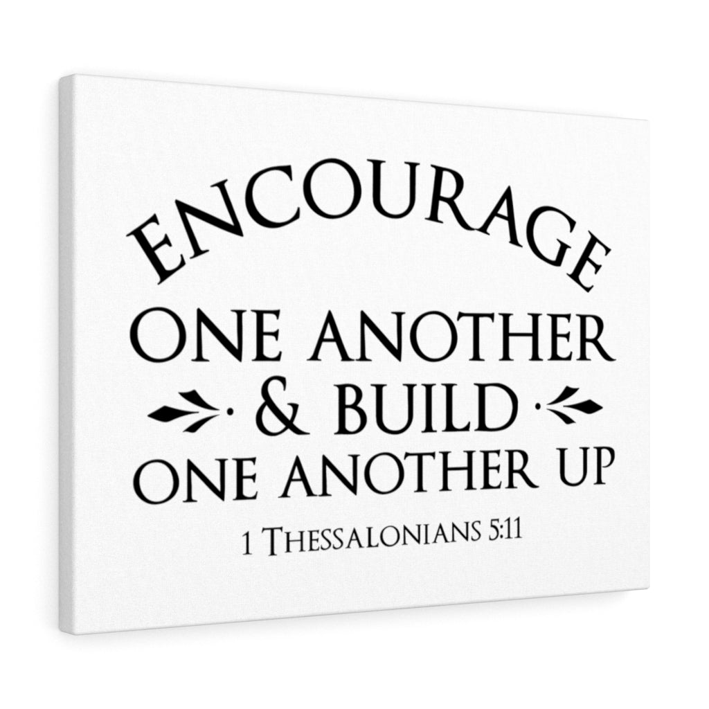 Scripture Walls Encourage One Another 1 Thessalonians 5:11 Bible Verse Canvas Christian Wall Art Ready to Hang Unframed-Express Your Love Gifts