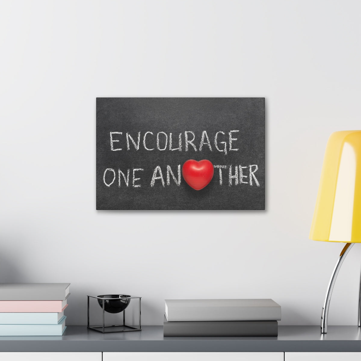 Scripture Walls Encourage One Another 1 Thessalonians 5:11 Bible Verse Canvas Christian Wall Art Ready to Hang Unframed-Express Your Love Gifts