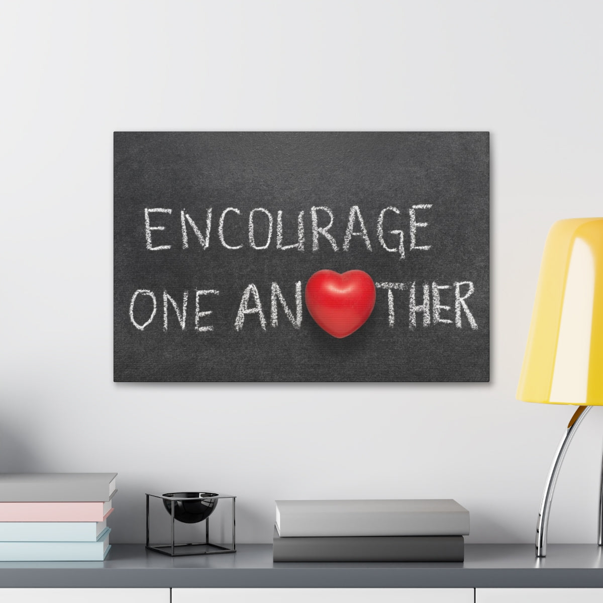 Scripture Walls Encourage One Another 1 Thessalonians 5:11 Bible Verse Canvas Christian Wall Art Ready to Hang Unframed-Express Your Love Gifts
